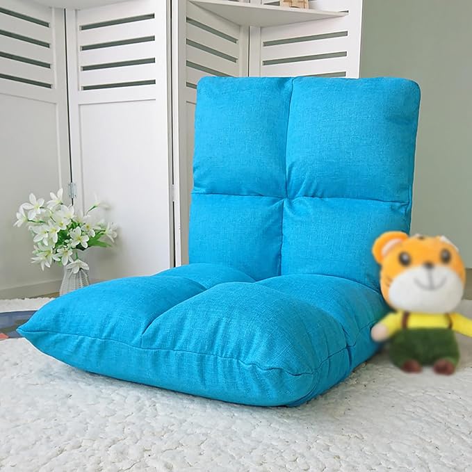 NaKeah Floor Chair with Back Support Folding Sofa Chair with 6 Adjustable Position Couch Recliner Meditation Chair Gaming Floor Chairs for AdultsG