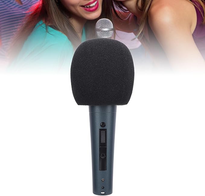 Wired Dynamic Microphone Moving Coil Cardioid Handheld with Shock Absorber for Active Speakers Mixers Amplifiers Recording (Cyan)