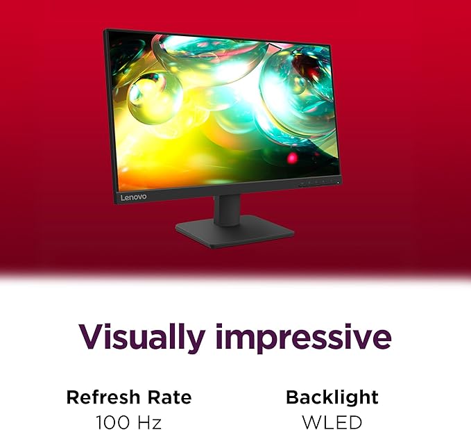Lenovo L22-4e - Office Monitor - 21.5 FHD IPS Display - 100Hz Refresh Rate - 4 ms MPRT - 99% sRGB - Raven Black - Tilt Stand