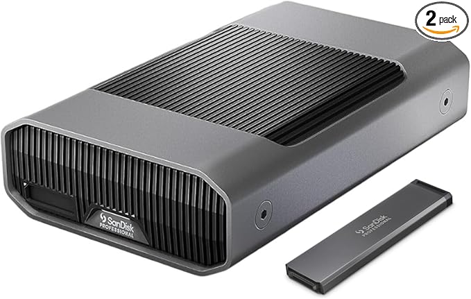 SanDisk Professional 6TB G-Drive Project Thunderbolt 3 External Hard Drive Bundle with PRO-Blade SSD Mag 2TB (2 Items)