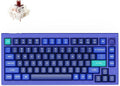 Keychron Q1 RGB Wired Custom Mechanical Keyboard Knob Version 75% Layout QMK/VIA Programmable with Hot-swappable Gateron G Pro Brown Switch Double Gasket Compatible with Mac Windows Linux (Blue)