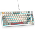 75% Wired Gaming Keyboard Hot Swappable Gasket Mount Red Switch RGB Backlit 82 Keys TKL Mechanical Keyboard NKRO Compact for PC Laptop Windows Gamer (Gray Rice)