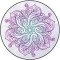 Pink Blue White Non-Slip Area Rug Small Accent Distressed Throw Rugs Floor Carpet for Door Mat Entryway Bedrooms Laundry Room Decor Peace Sign and Swirls Diameter 51 in