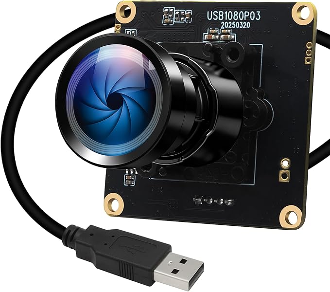 Starvis USB Camera Module 0.0001Lux Ultra Low Light H.264 HDR 1080P Security Webcam Module with 110° Wide Angle Lens Plug and Play for Linux Windows Raspberry Pi