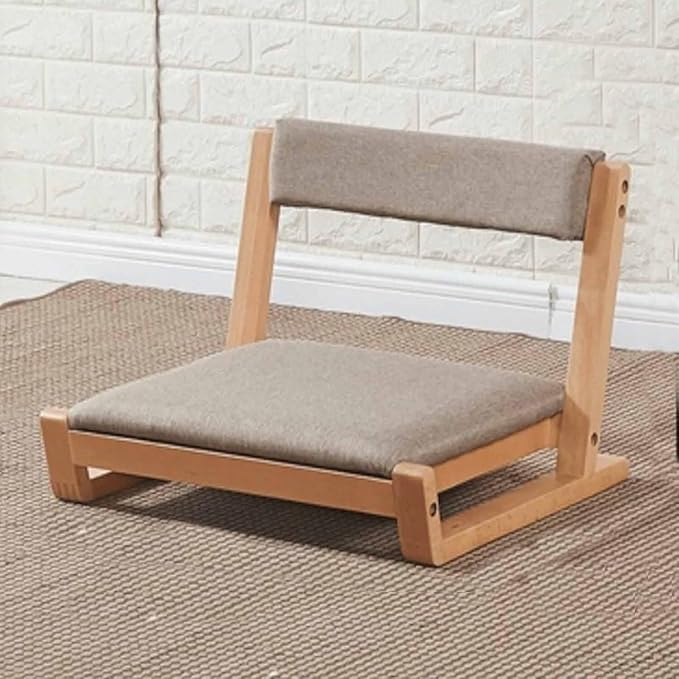 BTZHY Floor Chair Tatami ChairMeditation Floor ChairLiving Room Floor ChairPortable Legless ChairLazy Boy Legless Back Chair for Window Sill Meditation Reading(Grey)