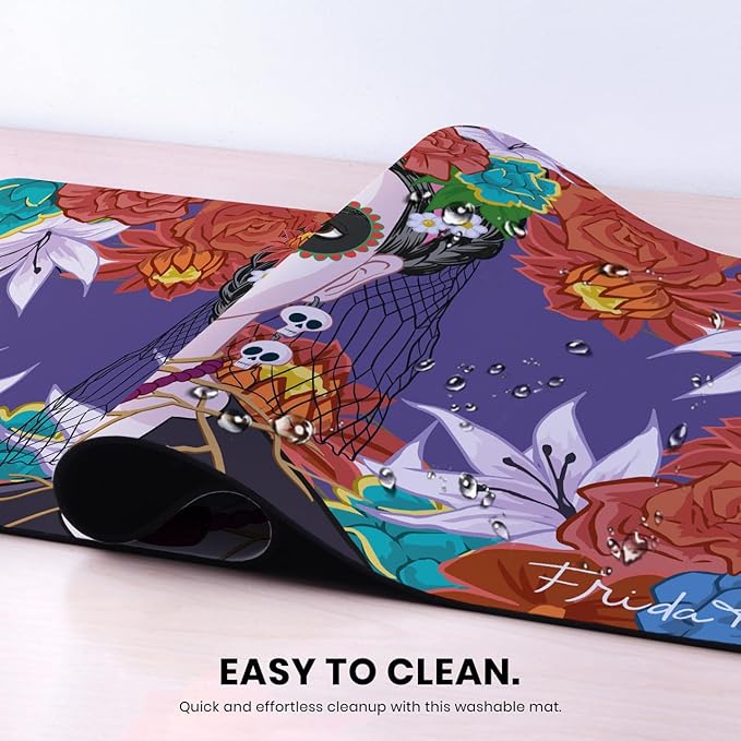 Head Case Designs Officially Licensed Frida Kahlo Day of The Dead Floral Art 37.4 x 15.75 x 0.16 inches (900 x 400 mm) - XL Gaming Office Desk PC Keyboard Mouse Mat Pad