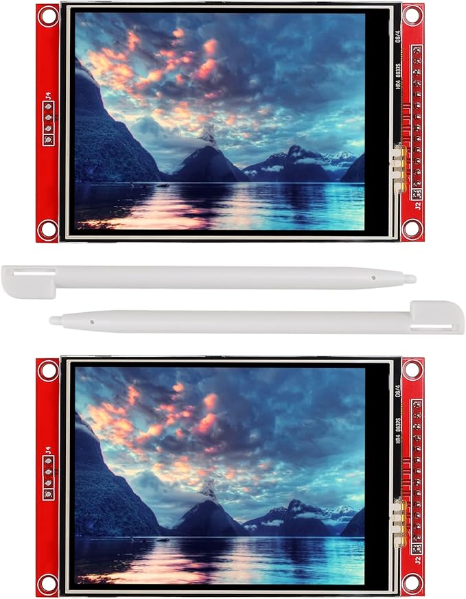 2pcs 3.2 SPI TFT LCD Display Touch Panel ILI9341 240x320 TFT LCD Touch Screen Shield 5V/3.3V STM32 Display Module SPI Serial with Touch Pen