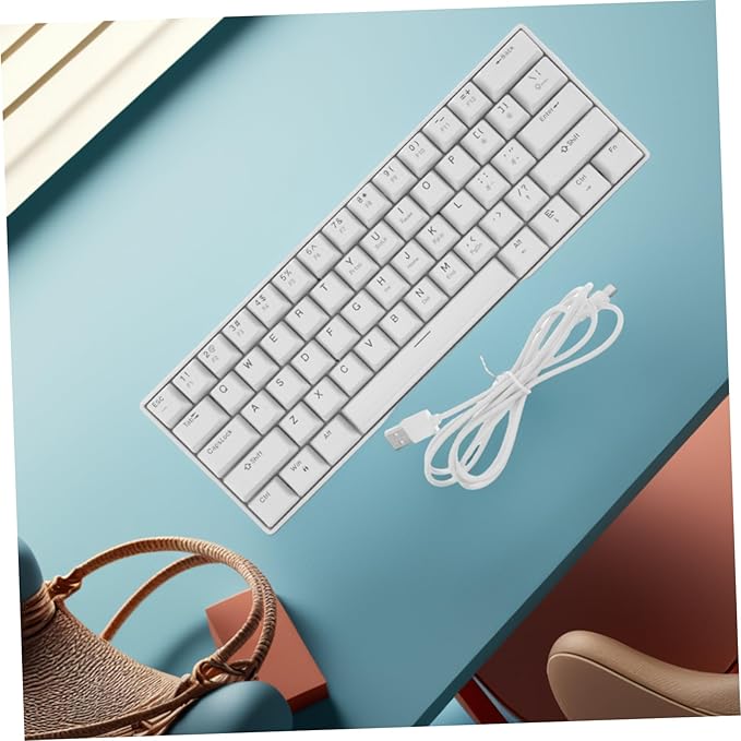 jojofuny Gaming Keyboard Wired Mechanical Keyboard RGB Backlight Ergonomic Design for Pc Laptop