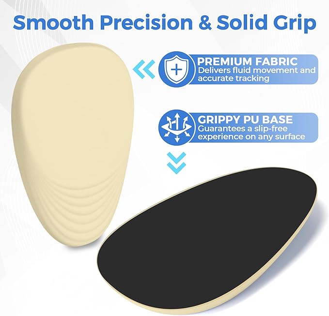 Ergonomic Mouse Pad with Wrist Support Memory Foam Wrist Rest for Pain Relief &amp Carpal Tunnel Non-Slip Base for Office Computer PC Laptop (12x8x1.2inch Light Yellow)