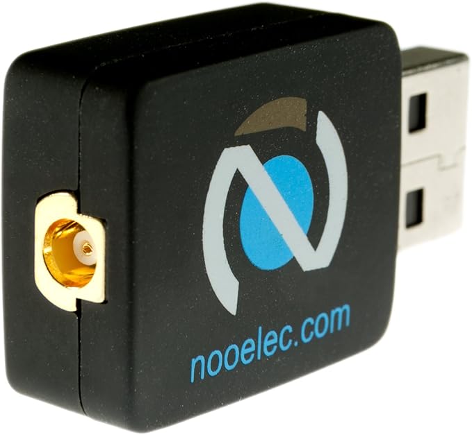 NESDR Nano 2 Plus - Tiny Black RTL-SDR USB Set (RTL2832U &amp R820T2) with Ultra-Low Phase Noise 0.5PPM TCXO MCX Antenna