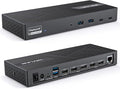 WAVLINK USB-C Triple Monitor Docking Station 3 *4K@60Hz for MacBook M1/M2/M3/M4/M5 &amp Windows – 100W PD 3×HDMI/2×DisplayPort 6x10Gbps USB Ports Gigabit Ethernet Ideal for Workstation &amp Hom