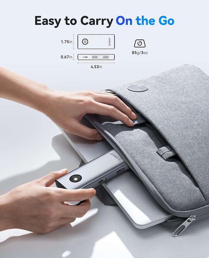 ORICO USB C Docking Station Dual Monitor 8-in-1 Laptop Docking Station with 2 HDMI 4K@60Hz 100W PD USB-A&ampC 3.0 SD/TF USB C Dock Compatible with MackBook/Dell XPS/HP/Surface