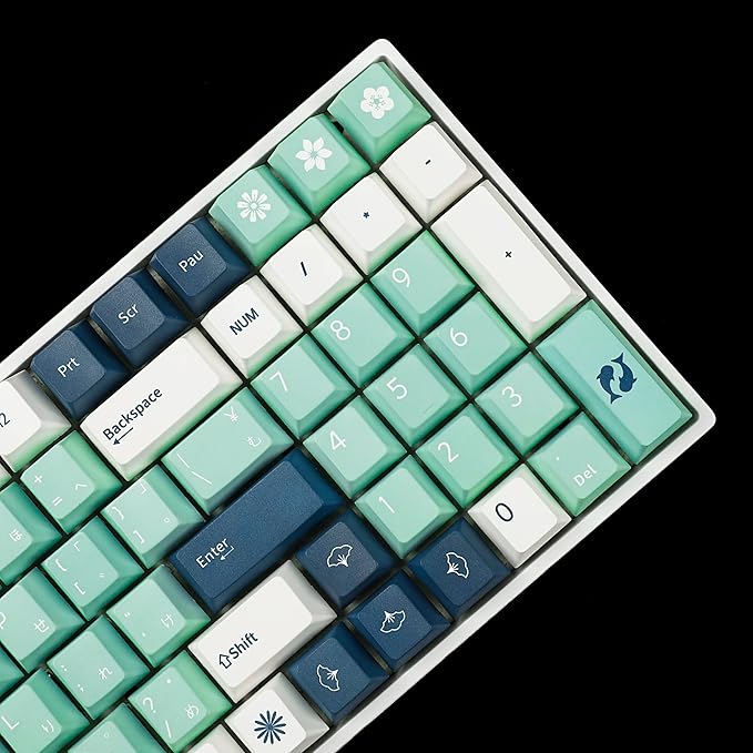 145 Heraldry Cherry Profile Dye Sub Thick PBT 5 Sides Keycaps Set for ANSI ISO 104 87 61 96 75 GMMK NCR80 Mx Keyboard