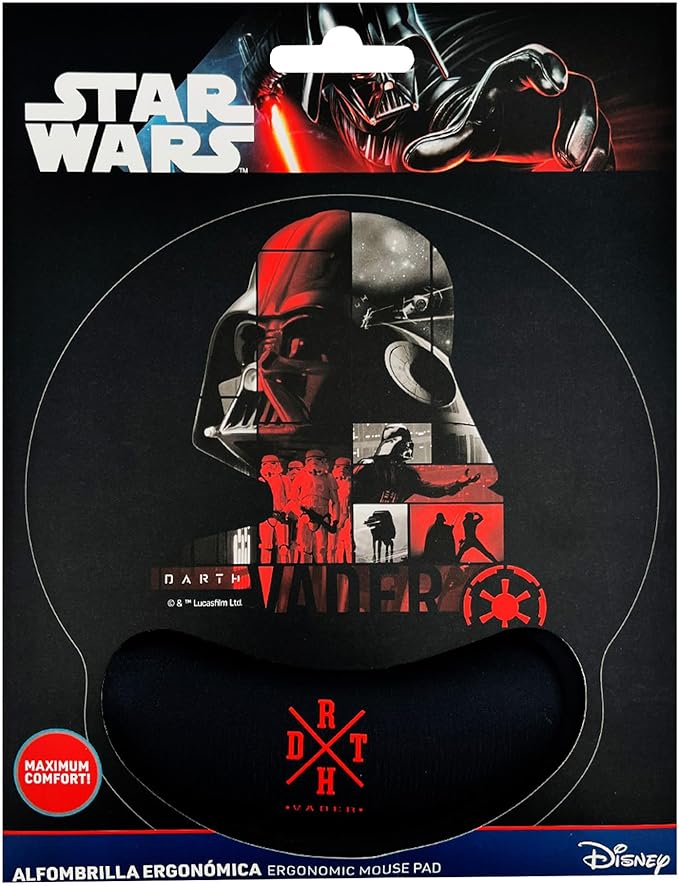 Disney Star Wars Darth Vader Ergonomic Gel Mouse Pad XXL Non-Slip Official Star Wars Merchandise