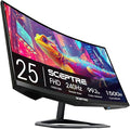 Sceptre New Curved 24.5-inch Gaming Monitor up to 240Hz 1080p R1500 1ms DisplayPort x2 HDMI x2 Blue Light Shift Build-in Speakers Machine Black 2025 (C255B-FWT240 Series)
