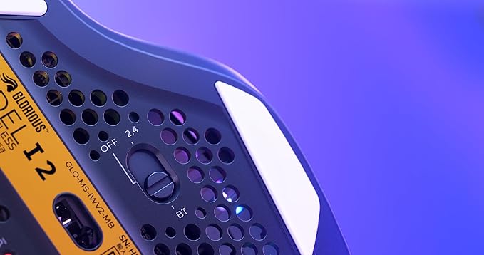 GLORIOUS Gaming Model I 2 Wireless Gaming Mouse - Hybrid 2.4Ghz &amp Bluetooth 75g Superlight 9 Buttons (2 Swappable) RGB PTFE Feet MMO/MOBA/FPS Long Battery Life Side Thumb Rest - Black