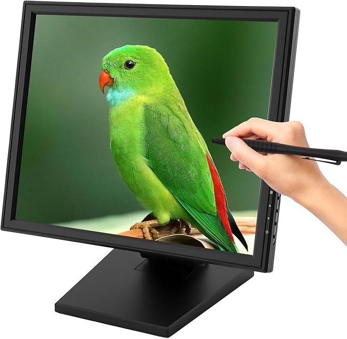 17 Inch Touchscreen Monitor 5W 1280 * 1024 LCD Computer Touch Screen PC Display 300 cd/㎡ Portable Touch Screen w/Smooth Touch Pen for Industrial Automation Equipment &amp Monitoring Centers
