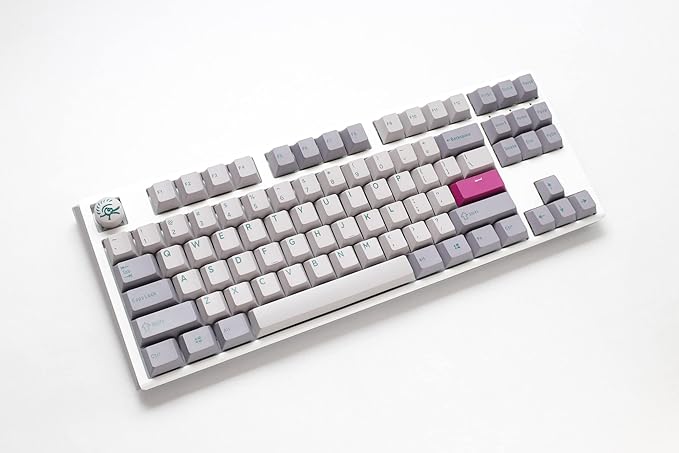 Ducky One 3 TKL Mist Grey Hotswap RGB Double Shot PBT QUACK Mechanical Keyboard Cherry MX Red