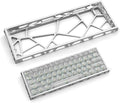 kutethy KY60 Hollow Out Aluminum Keyboard Case60% Mechanical Keyboard Shell Custom Keyboard Barebones Compatible with Wooting60 Mad60 Win60 GH60 60HE (Silver)