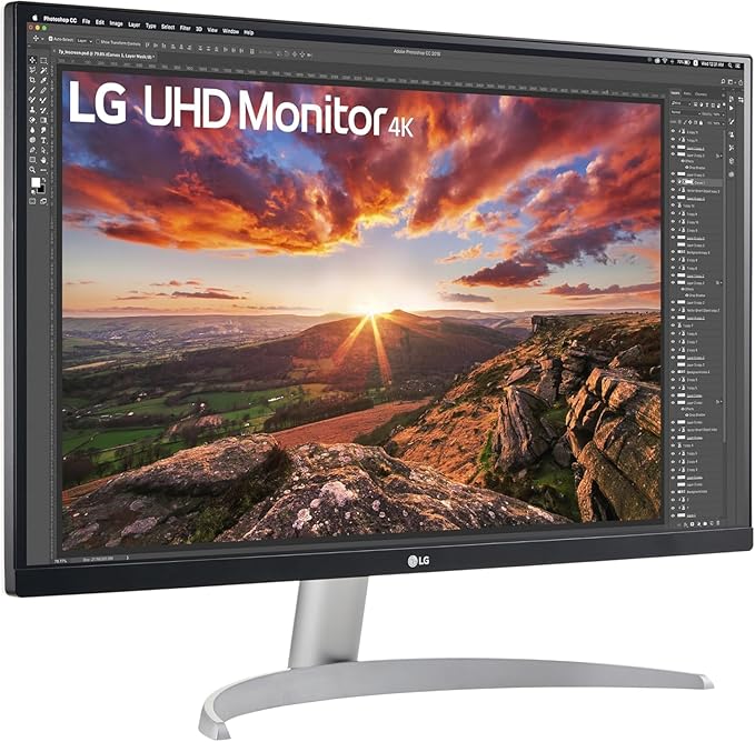 LG 27UP600K 27 Ultrafine 4K UHD IPS Display 3840x2160 DCI-P3 95% VESA DisplayHDR 400 Reading Mode Flicker-Proof HDMI DisplayPort White