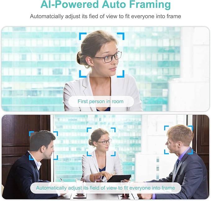 4K Pro Audio and Video Conference Room Camera with Remote Control for Windows TV AI-Powered HD Webcam with Microphone &amp Speaker for Desktop Computer/PC/Monitor/Laptop/Teams/Zoom/Skype