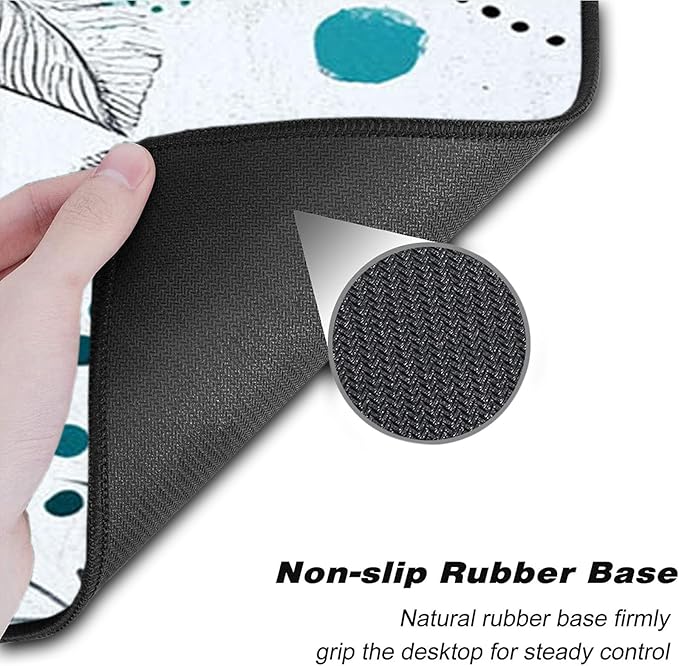 Keyboard Wrist Rest SetMemory Foam Wrist Support Mouse Pad31.5x11.8 Desk Mat for Comfortable Typing &amp Pain ReliefNon-Slip Base for Office &amp Home Use - Floral Feather