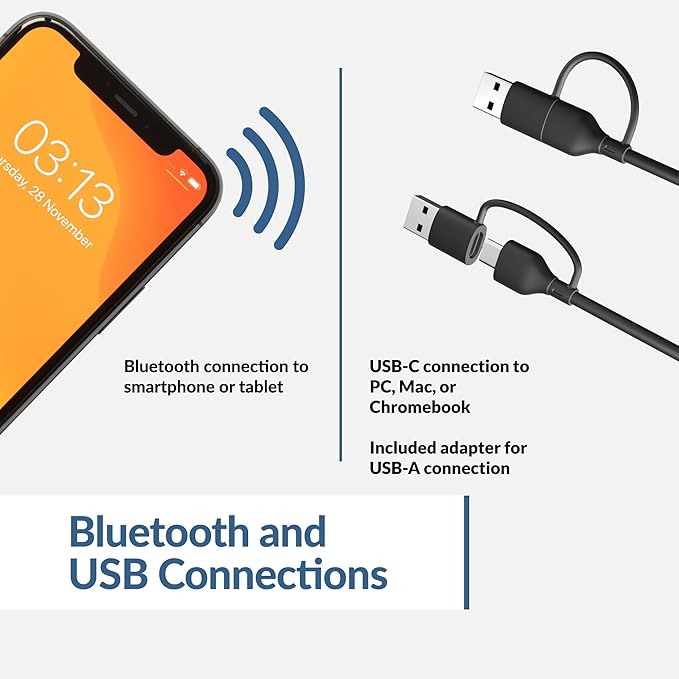 Cyber Acoustics USB &amp Bluetooth Speaker Bar (CA-2890BT) – USB Powered Speaker with Speakerphone for PC and Bluetooth to Simultaneously Connect to Smartphones Clamps to Monitor Convenient Control