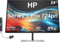 HP Series 7 Pro 724pn 24 WUXGA IPS Monitor with 5ms Response Time Anti Glare Flicker Free Pivot VESA Mount (100mm) Displayport HDMI &amp Dockztorm USB Port Expander Black/Silver (8X534AA#ABA)