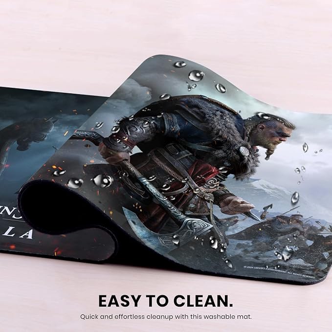 Head Case Designs Officially Licensed Assassin's Creed Male Eivor Raid Valhalla Graphics 23.62 x 11.81 x 0.12 inches (600 x 300 mm) - L Gaming Office Desk PC Keyboard Mouse Mat Pad