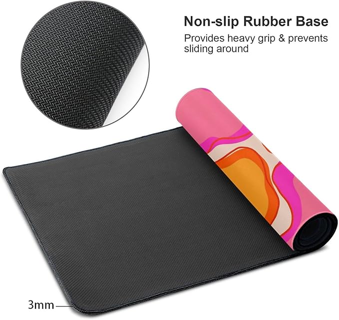 Abstract Desk Cover MatExtended Large Mouse PadComputer Laptop Mat Desk Decor for Office Game Home 30x16 Inch