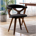 Adjustable Office Computer Chair with Armrest Solid Wood Dining Chair Computer Study Cffice Chair Restaurant Dining Chair(Walnut Black)