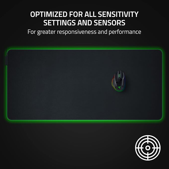 Razer Goliathus Chroma 3XL Gaming Mouse Pad: Micro-Textured Cloth Surface - Large to Cover Desk Setup - Chroma RGB - Optimized for All Sensitivity Settings and Sensors - Non-Slip Rubber Base
