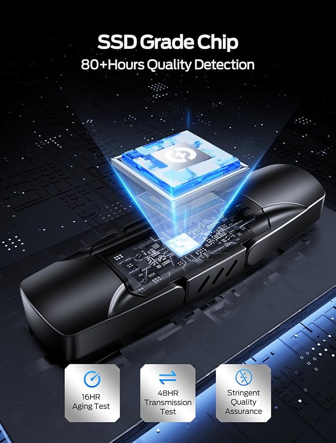 MOVE SPEED 512GB USB Drive 570MB/S Read Speed External SSD with Dual Port Type C + USB 3.2 Portable SSD for iPhone 17/16/15 Series Android Mac Windows