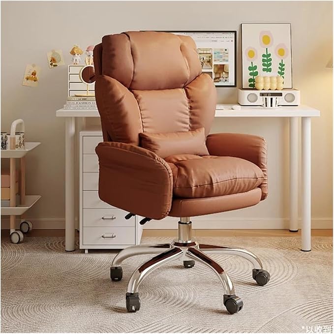 Computer Chair Computer Recliner Office Chair Lounges Gaming Modern Dining Chair Designer Outdoor Chaise De Bureau Office Furniture (Color : C+Pedal) Ren-874158