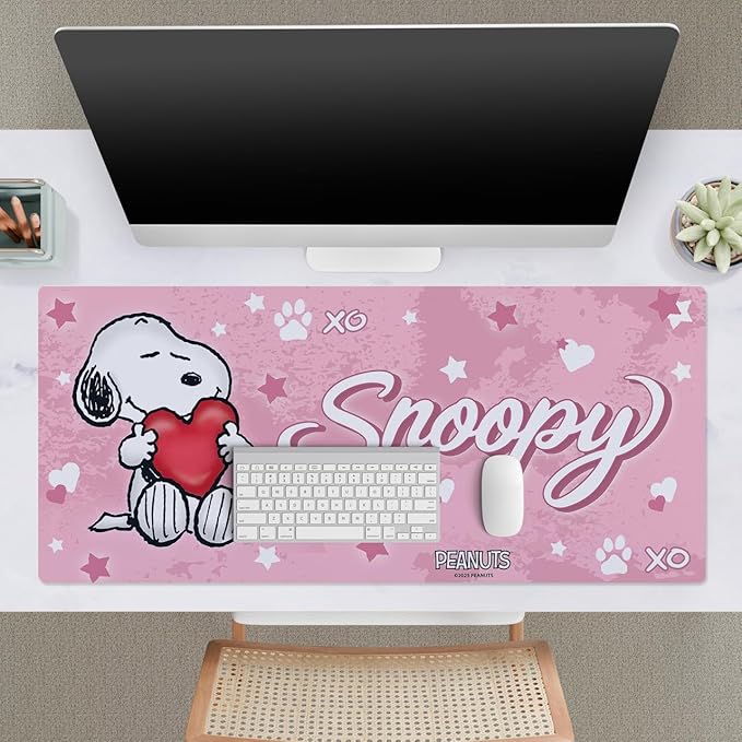 Head Case Designs Officially Licensed Peanuts Snoopy XOXO Graphics 37.4 x 15.75 x 0.16 inches (900 x 400 mm) - XL Gaming Office Desk PC Keyboard Mouse Mat Pad