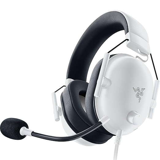 Razer BlackShark V2 X Gaming Headset: Special Edition - 50mm Drivers - Cardioid Mic - Comfortable Noise Isolating Earcups - for PC Mac PS5 Xbox One Nintendo Switch via 3.5mm Audio Jack - White