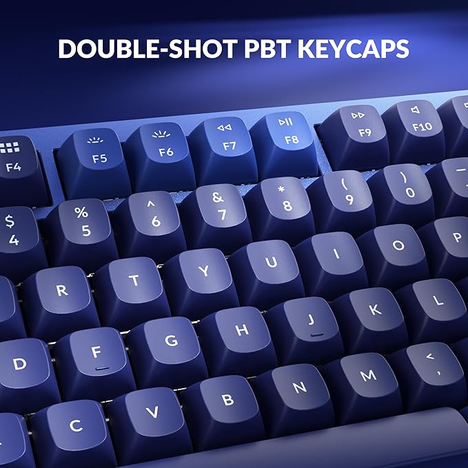 Keychron Q3 Wired Custom Mechanical Keyboard Knob Version TKL Tenkeyless QMK/VIA Programmable Macro with Hot-swappable Gateron G Pro Brown Switch Compatible with Mac Windows Linux (Blue)