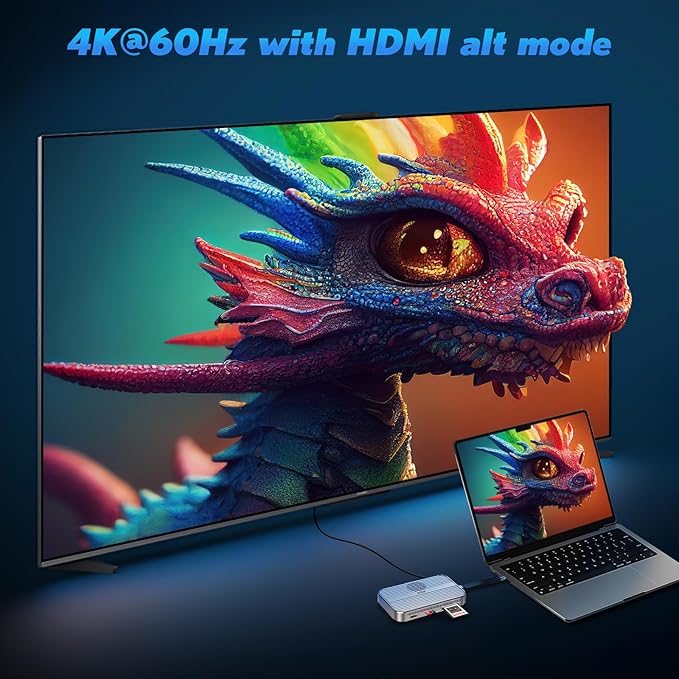 Magnetic Dock M.2 NVMe SSD Enclosure &amp USB C 3.2 Hub Docking Station 10Gbps with Cooling Fan for iPhone 17/16/15 Pro/Pro Max/Plus Support SSD Size 2230/2242/2260/2280 B+M M-Key