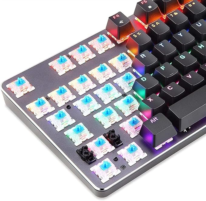 RGB Compact Gaming Keyboard USB Wired 104 Keys Gaming Keyboard LED Backlit Gaming Keyboard for PC Gamer Computer Laptop