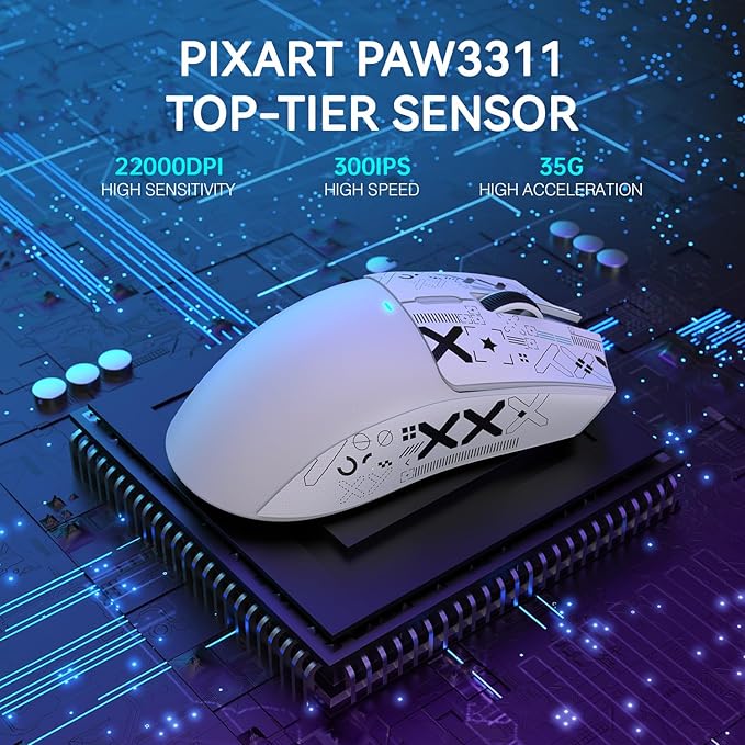ATTACK SHARK X11 &amp X68 PRO HE Wireless Gaming ComboRapid Trigger Hall Effect Magnetic Switch 8K KeyboardUltra-Light 22K DPI PAW3311 Optical Sensor MouseRGB Backlit Tri-Mode with Coiled Cable-Wh