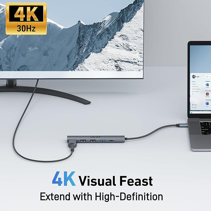 5 in 1 USB C Hub Bundle with 2 in 1 USB SD Card Reader