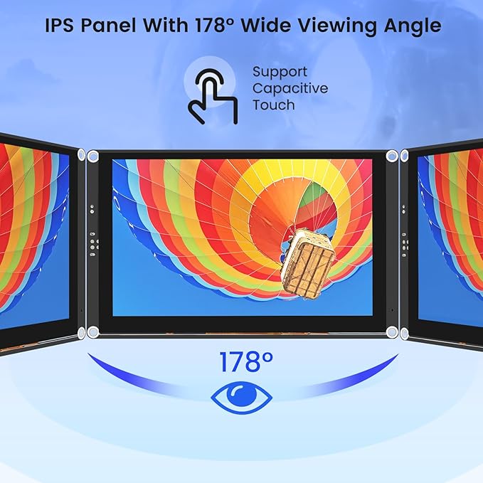 ELECROW ESP32 Display 800×480 5 HMI Advanced ESP32 IPS Touch Display Support AI Speech Interaction 32-Bit LX7 Dual-Core Processor Up to 240MHz Compatible with Arduino ESP-IDF and LVGL