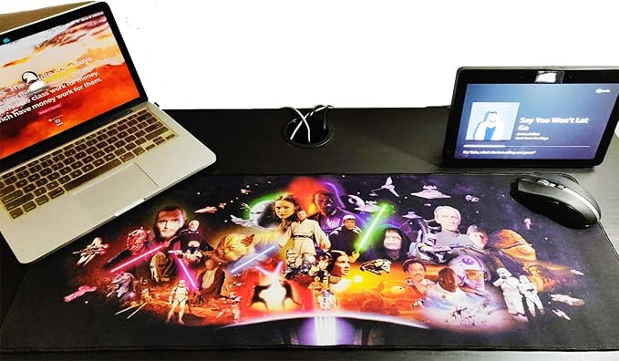Starwars Custom-Made Large Keyboard/Mouse pad Office Desk Pad Dual Use Desk Writing Mat for Home or Office (400mm800mm3mm)