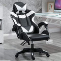 Office Chair Gaming Chair Computer Chair Andrgonomic Swivel Computer Chair with Headrest FootrestHigh Back Gaming Chair Racing Game ChairHeight Adjustable Gamer Chair PU Leather Office Cha