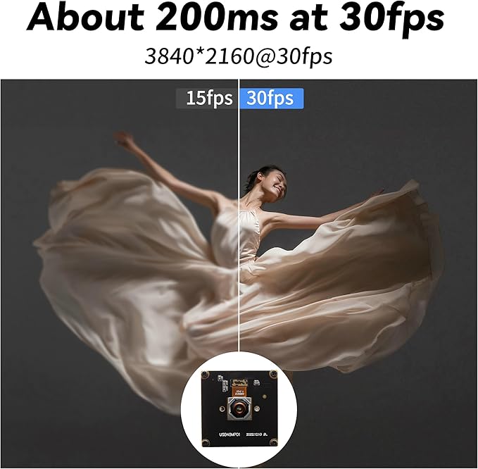 48MP Ultra HD Autofocus USB Camera – 4K Video &amp 8000×6000 Still – 70° No Distortion Lens for Lightburn Laser Engraver | Machine Vision | Embedded Systems