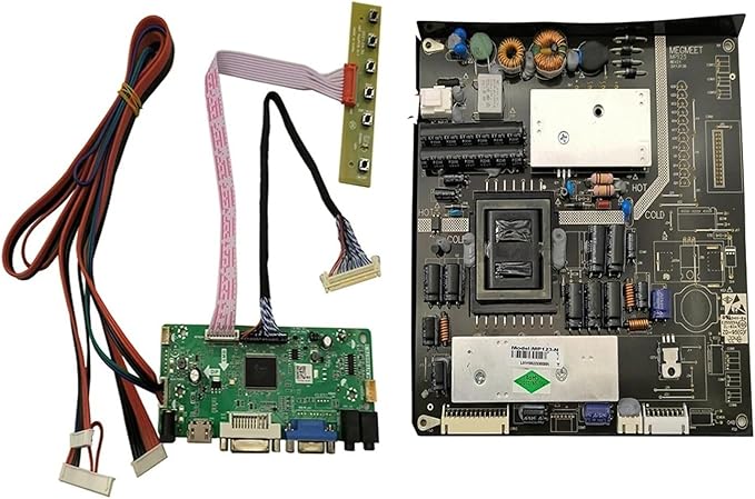 24Inch Monitor Kit Compatible For LM240WU2-SLB3 LM240WU2(SL)(B3) LM240WU2-SLB4 HDMI+DVI+VGA LCD LED Screen Controller Driver Board(Board Full kit)