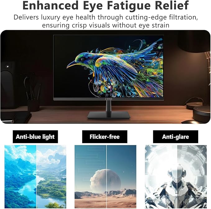 4K Monitor Z-Edge 28 inch IPS Monitor UHD 3840x2160 IPS Computer Monitor 300 cd/m² 144Hz Refresh Rate 1ms MPRT Response Time U28I4K Ultra-Thin Bezel