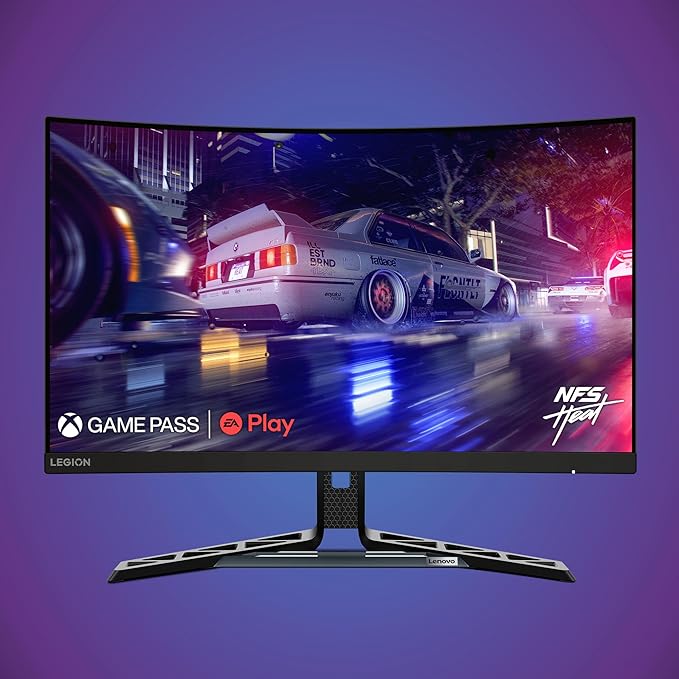 Lenovo Legion R27fc-30 Gaming Monitor 27 FHD Curved 280Hz 0.5ms MPRT AMD FreeSync VESA Adaptive Sync Lift/Tilt/Pivot/Swivel Stand HDMI 2.1 and DisplayPort 1.4 350 nits Raven Black