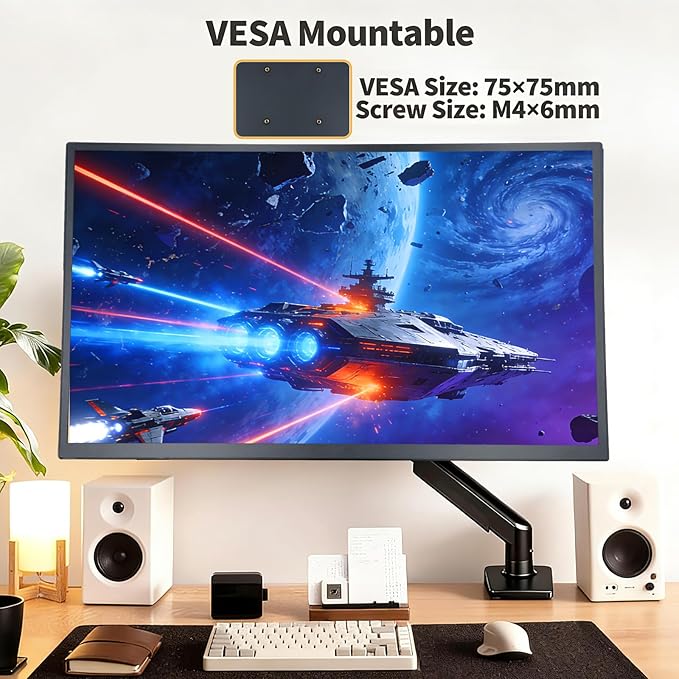 Large 18.5 Inch Portable Monitor 120Hz IPS FHD 1080P USB-C HDMI Display with Kikstand and Sleeve Case &amp VESA Mount 125% sRGB Ultra-Slim Second Screen for Laptop/PC/PS5/Switch – Built-in Speaker