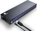 USB 3 0 Hub - 16 Ports Powered USB Hub - Desktop USB Expander Hub - up to 5Gbps High-Speed USB Splitter for Multiple Devices - Aluminum Alloy Multiple USB Hub w/AC Adapter for Laptop Phone Tablet PC